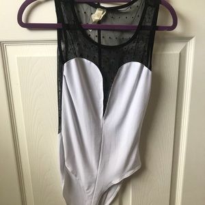 Black and white dressy tank!